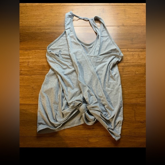 Athleta Womens Sz Small Essence Tie Back Tank Grey - Picture 4 of 7